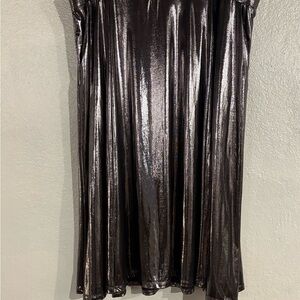 Torrid Metallic Charcoal Circle Skirt